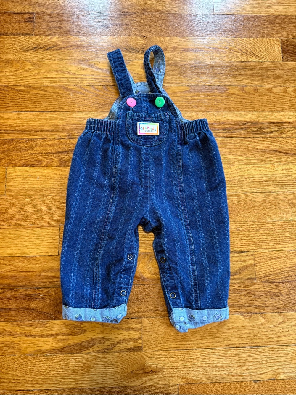 Osh Kosh Vintage 12 M Toddler Overalls Denim Retro 80s 90s Unisex Cotton